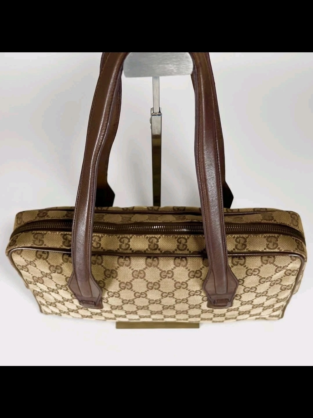 Authentic Vintage Gucci GG Canvas Boston Bag or Shoulder Bag - Picture 8 of 13